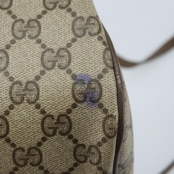 GUCCI GG Supreme Web Sherry Line Bag PVC Beige Gold 89 02 032 Auth bs33708