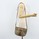 GUCCI GG Supreme Web Sherry Line Bag PVC Beige Gold 89 02 032 Auth bs33708-25