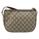 GUCCI GG Supreme Web Sherry Line Bag PVC Beige Gold 89 02 032 Auth bs33708-2