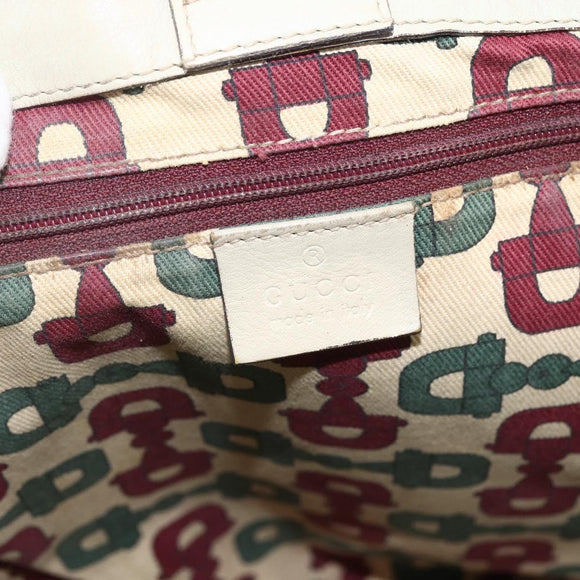 GUCCI GG Canvas Guccissima Tote Bag Leather Beige Gold 211982 Auth bs33709