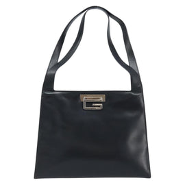 GUCCI Shoulder Bag Leather Black Silver 001 3038 Auth bs33711 - 0
