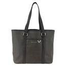BVLGARI Tote Bag PVC Black Silver Auth bs33712-2