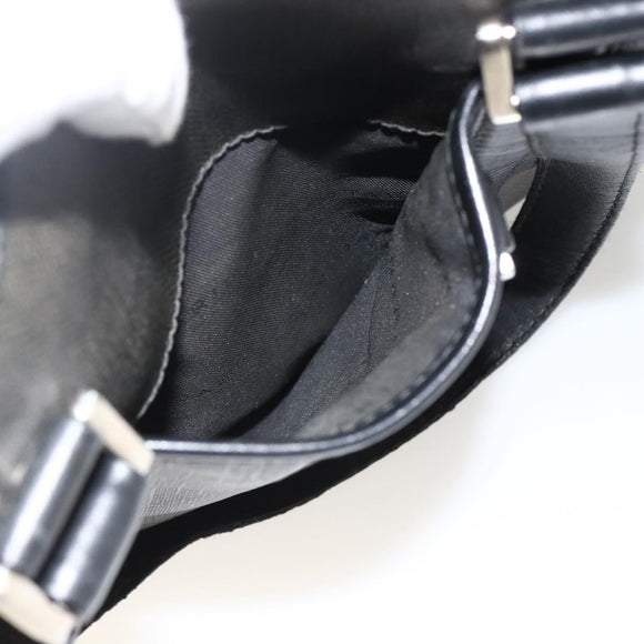 BVLGARI Tote Bag PVC Black Silver Auth bs33712