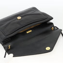 GIVENCHY Shoulder Bag Leather Black Gold Auth bs33713-15