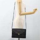 GIVENCHY Shoulder Bag Leather Black Gold Auth bs33713-25