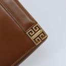 GIVENCHY Shoulder Bag Leather Brown Gold Auth bs33714-14