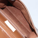 GIVENCHY Shoulder Bag Leather Brown Gold Auth bs33714-17