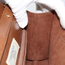 GIVENCHY Shoulder Bag Leather Brown Gold Auth bs33714-18