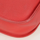 HERMES Evelyn GM Shoulder Bag Leather Pink Silver Auth bs33716V-15