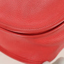 HERMES Evelyn GM Shoulder Bag Leather Pink Silver Auth bs33716V-17