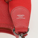 HERMES Evelyn GM Shoulder Bag Leather Pink Silver Auth bs33716V-8
