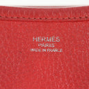 HERMES Evelyn GM Shoulder Bag Leather Pink Silver Auth bs33716V-22