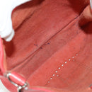 HERMES Evelyn GM Shoulder Bag Leather Pink Silver Auth bs33716V-9