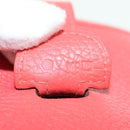 HERMES Evelyn GM Shoulder Bag Leather Pink Silver Auth bs33716V-11