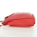 HERMES Evelyn GM Shoulder Bag Leather Pink Silver Auth bs33716V-3
