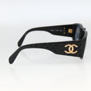 CHANEL Sunglasses plastic Black CC Auth bs33718-3
