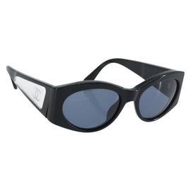 CHANEL Sunglasses plastic Black CC Auth bs33719