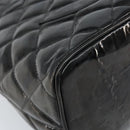 CHANEL Matelasse Reprint Tote Bag Patent leather Black CC Auth bs33721-14