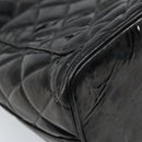 CHANEL Matelasse Reprint Tote Bag Patent leather Black CC Auth bs33721-16