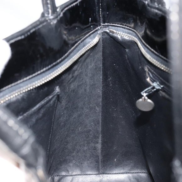 CHANEL Matelasse Reprint Tote Bag Patent leather Black CC Auth bs33721