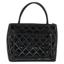 CHANEL Matelasse Reprint Tote Bag Patent leather Black CC Auth bs33721-2
