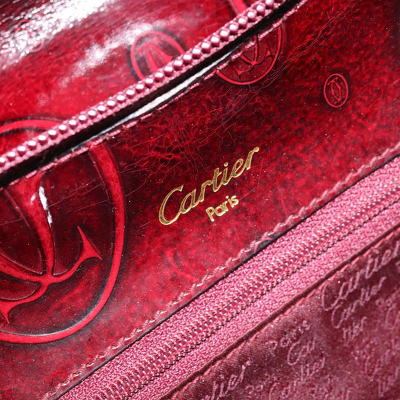 CARTIER Rugzak Lakleer Rood Goud Origineel bs33722
