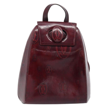 CARTIER Backpack Patent leather Red Gold Auth bs33722 - 0