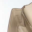 CHANEL Matelasse Chain Shoulder Bag Cotton Brown Gold CC Auth bs33723-21