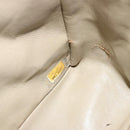 CHANEL Matelasse Chain Shoulder Bag Cotton Brown Gold CC Auth bs33723-12