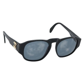 CHANEL Sunglasses plastic Black CC Auth bs33724