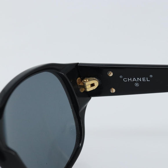 CHANEL Sunglasses plastic Black CC Auth bs33724