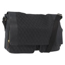 BOTTEGA VENETA Umhängetasche Canvas Schwarz Gold Auth bs33726-1