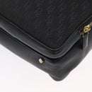BOTTEGA VENETA Umhängetasche Canvas Schwarz Gold Auth bs33726-14