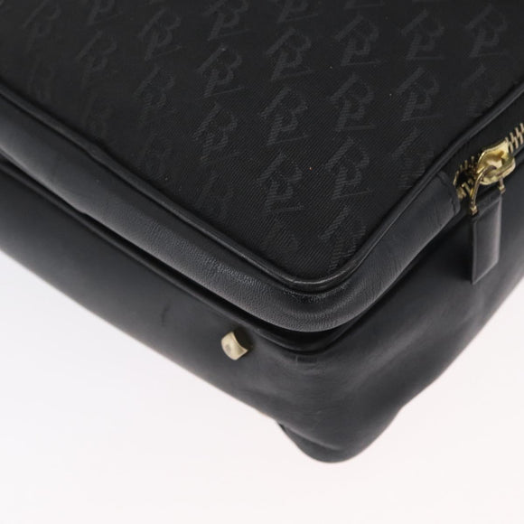BOTTEGA VENETA Umhängetasche Canvas Schwarz Gold Auth bs33726