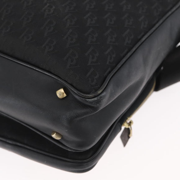 BOTTEGA VENETA Umhängetasche Canvas Schwarz Gold Auth bs33726