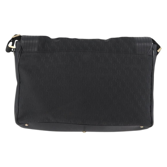 BOTTEGA VENETA Umhängetasche Canvas Schwarz Gold Auth bs33726