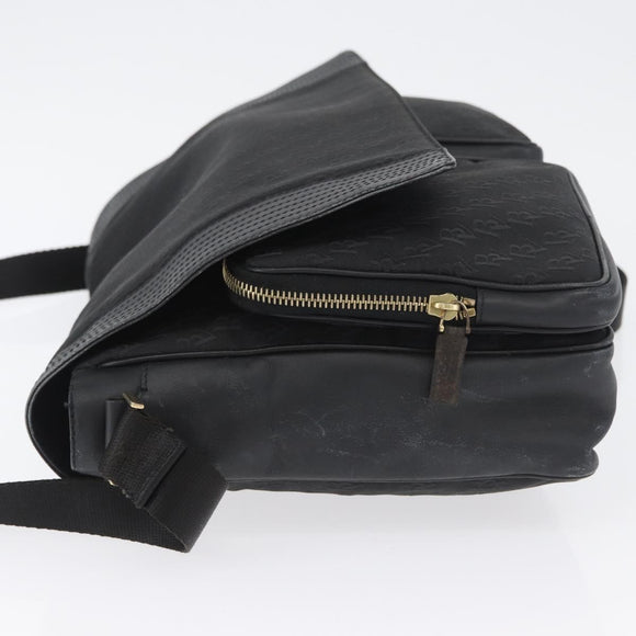 BOTTEGA VENETA Umhängetasche Canvas Schwarz Gold Auth bs33726