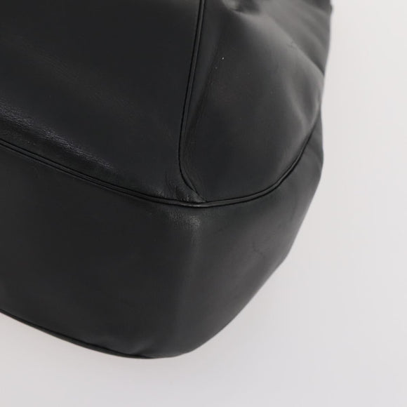CARTIER Tote Tas Leer Zwart Goud Auth bs33730