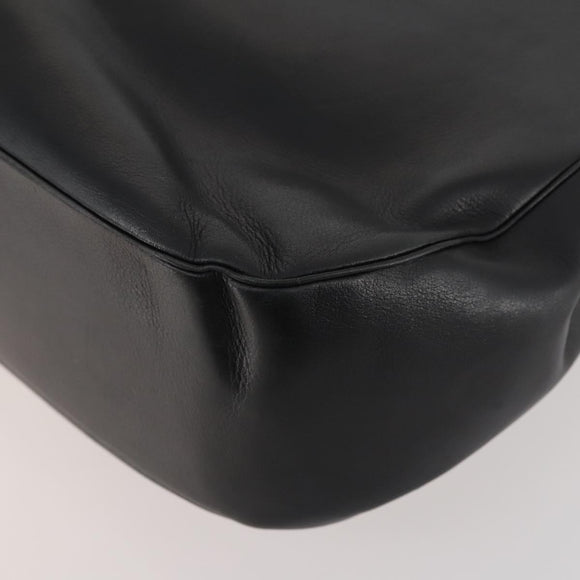 CARTIER Tote Tas Leer Zwart Goud Auth bs33730