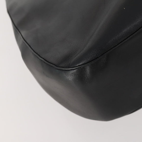 CARTIER Tote Tas Leer Zwart Goud Auth bs33730