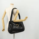 CARTIER Tote Tas Leer Zwart Goud Auth bs33730-21