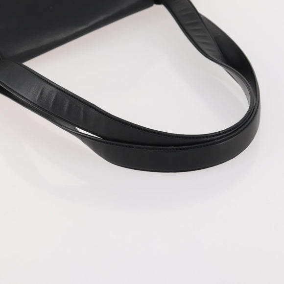 CARTIER Tote Tas Leer Zwart Goud Auth bs33730