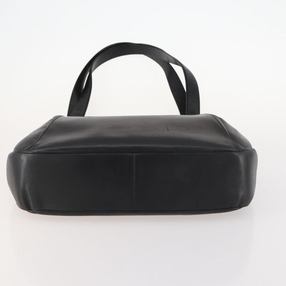 CARTIER Tote Tas Leer Zwart Goud Auth bs33730