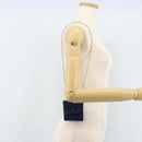 CHANEL Chain Pouch Cotton Navy Gold CC Auth bs33731-20
