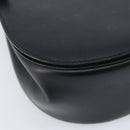 CELINE Shoulder Bag Leather Black Silver Auth bs33732-16