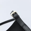 CELINE Shoulder Bag Leather Black Silver Auth bs33732-8