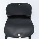 CELINE Shoulder Bag Leather Black Silver Auth bs33732-10