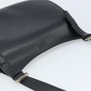 CELINE Shoulder Bag Leather Black Silver Auth bs33732-6