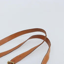 CELINE Macadam Canvas Backpack PVC Leather Brown Gold Auth bs33733-10