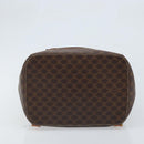 CELINE Macadam Canvas Backpack PVC Leather Brown Gold Auth bs33733-11
